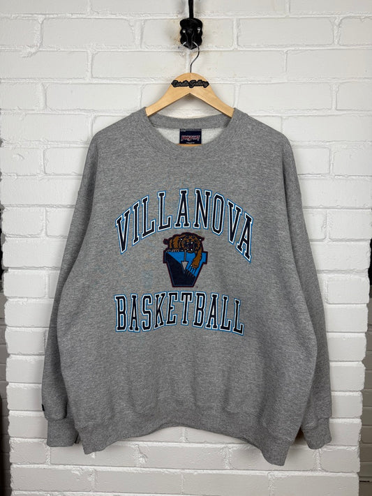 Vintage 90s Villanova Wildcats Basketball Collegiate Crest NCAA Sweatshirt Size XL