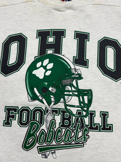 Vintage 90s Ohio University Bobcats Football Helmet Collegiate Crewneck Sweatshirt XXL