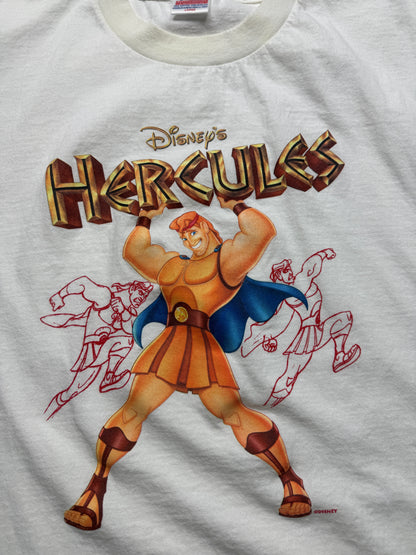 Vintage 90s Hercules Disney Movie Promo Animated Sketch Graphic T Shirt Size L