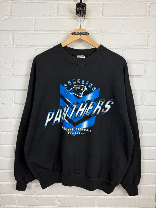 Vintage 1997 Carolina Panthers NFL Football Big Graphic Sweatshirt Size XL 90s