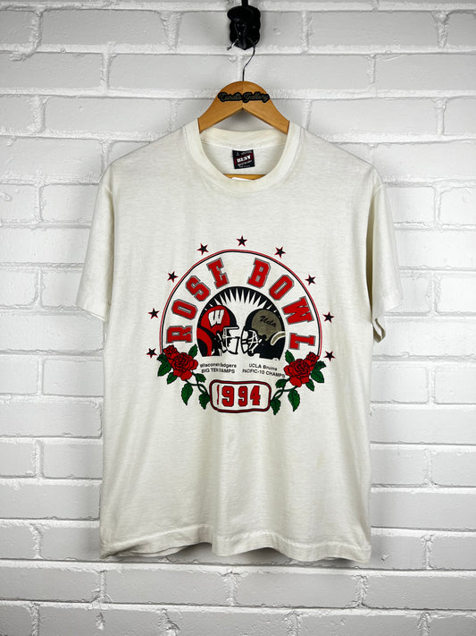 Vintage 1994 Rose Bowl Wisconsin vs UCLA Football Graphic T Shirt Size L 90s