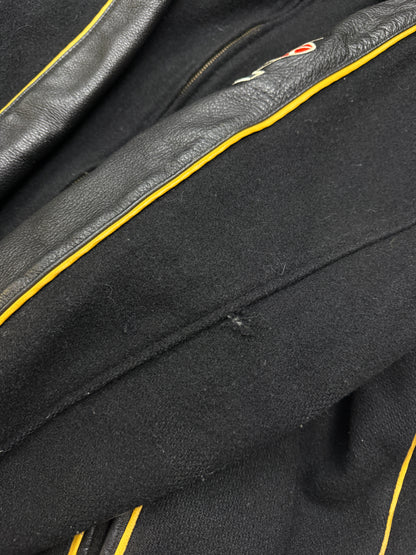 Vintage 90s Hamilton Tiger Cats Embroidered Wool Varsity Bomber Jacket Size XL