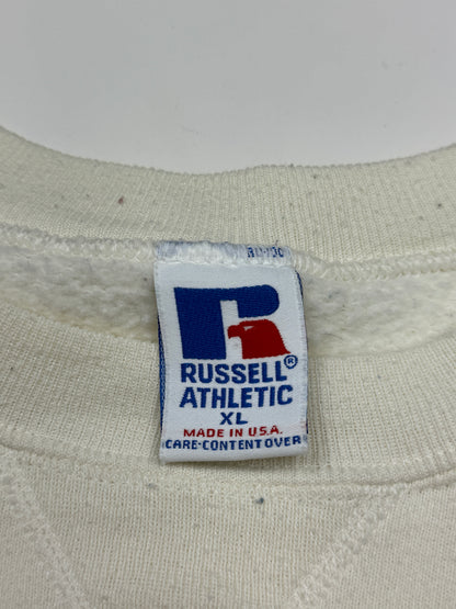 Vintage 90s Iowa Embroidered Paisley Spell Out Russel Athletic Crewneck Sweatshirt Size XL