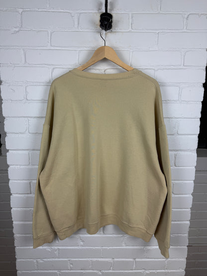 Russell Athletic Boxy Fit Blank Crewneck Sweatshirt Size XXL Cream