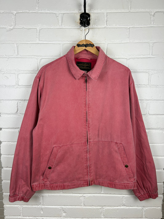 Vintage 90s Eddie Bauer Cropped Mechanic Style Light Jacket Size M