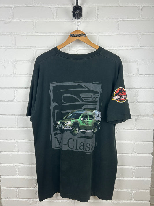 Vintage 90s Jurassic Park The Lost World Mercedes Benz M Class Movie Promo T Shirt Size XL
