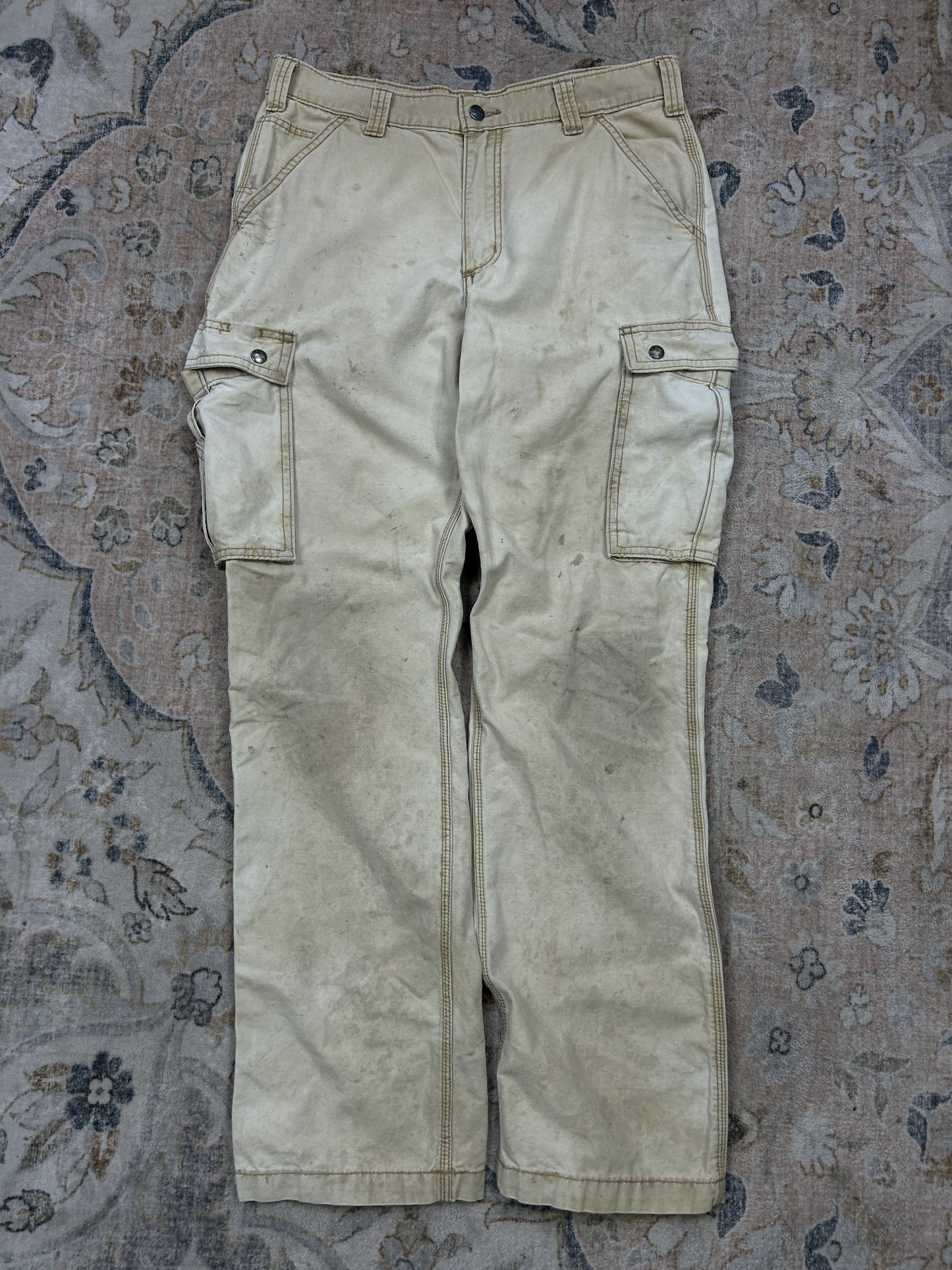 Carhartt Work Wear Canvas Relaxed Fit Cargo Pants Size 34W