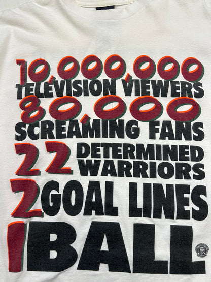 Vintage 1995 Miami VS FSU SomethingGot To Give NCAA Football T Shirt Size XL