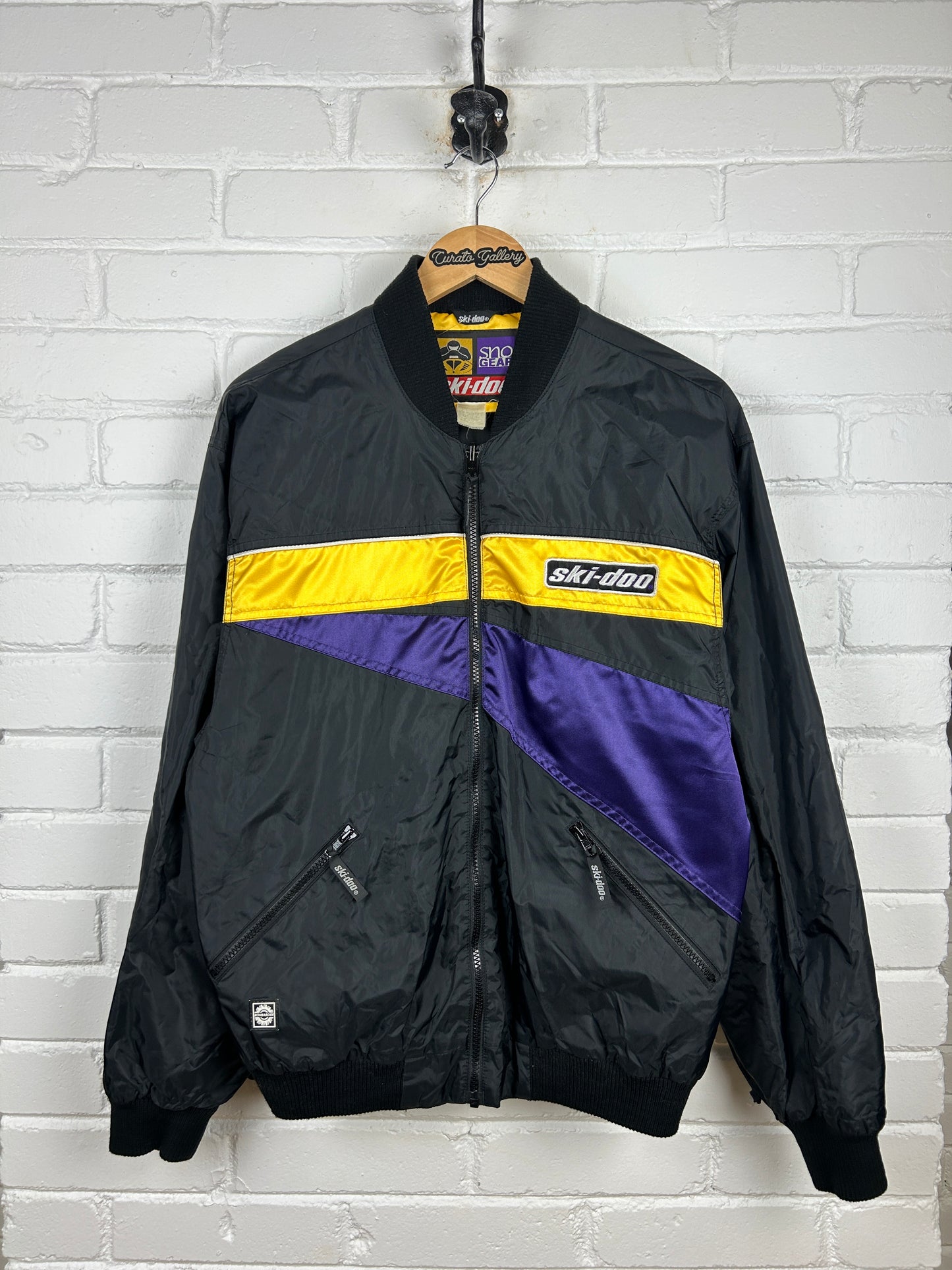 Vintage 90s Ski Doo Bombardier Snow Gear Bomber Jacket Size M