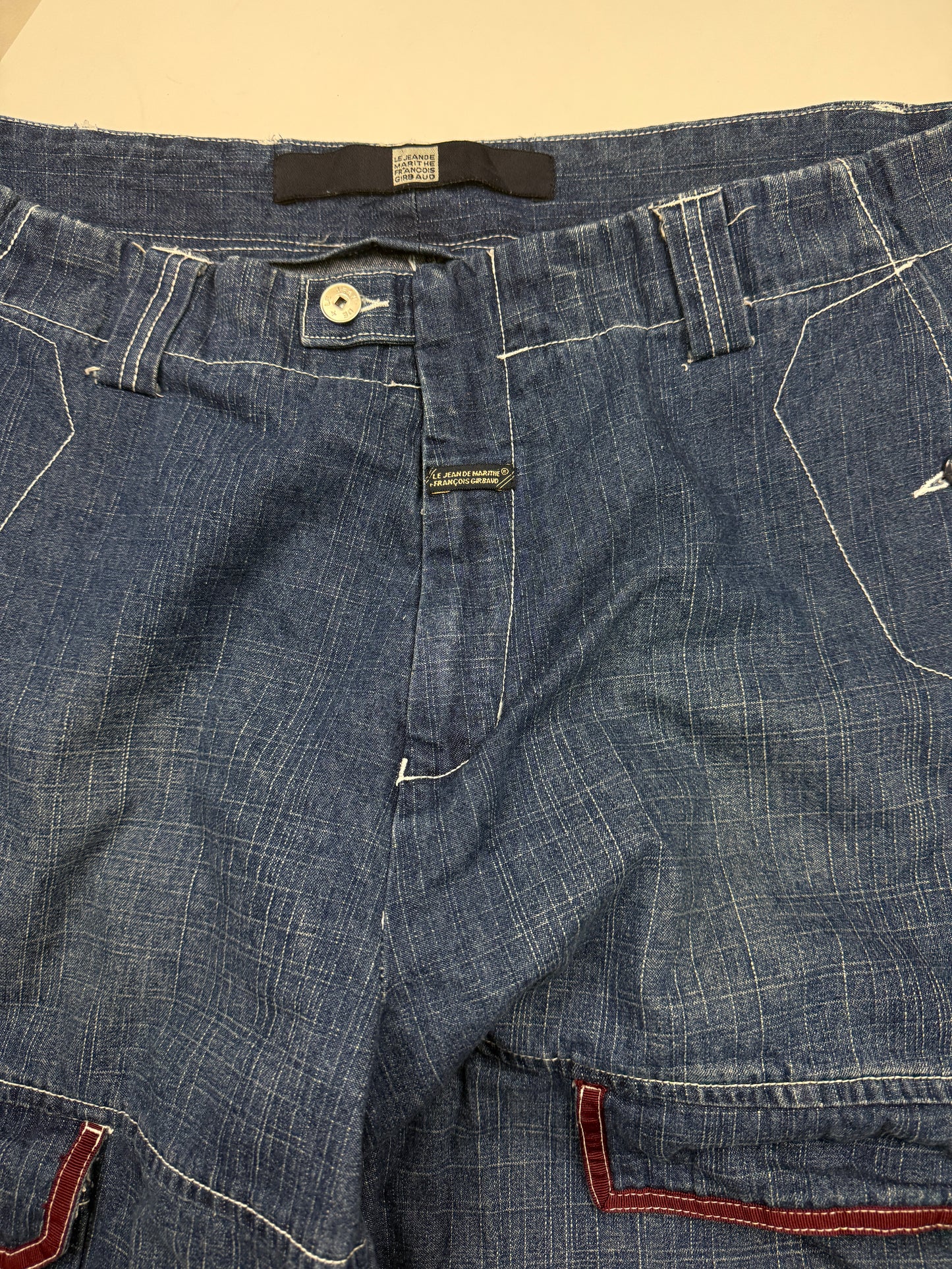 Vintage Y2K Marithe Francois Girbaud M+FG Baggy Cargo Denim Jeans Size 39W