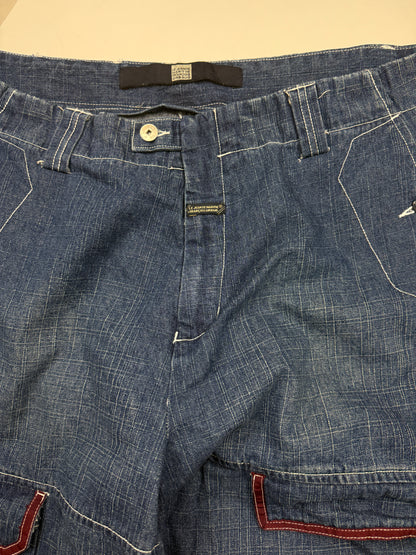 Vintage Y2K Marithe Francois Girbaud M+FG Baggy Cargo Denim Jeans Size 39W