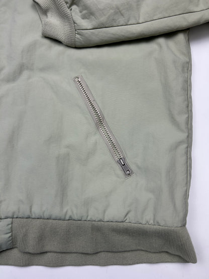 Vintage LL Bean Fleece Lined Nylon Bomber Jacket Size XXL Pistachio