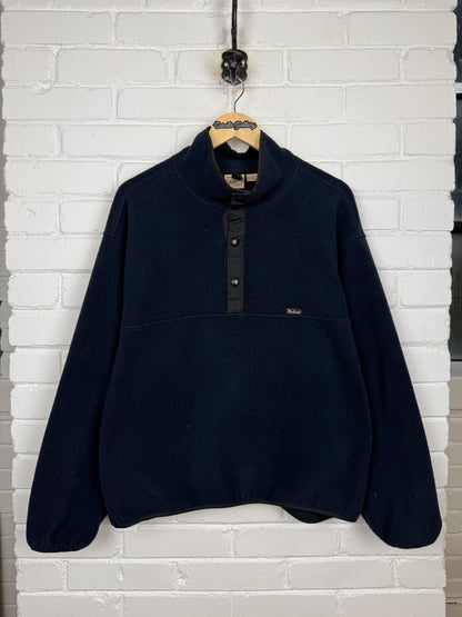Vintage 90s Woolrich Polartec Snap Tee Pullover Fleece Sweater Size XL Made USA