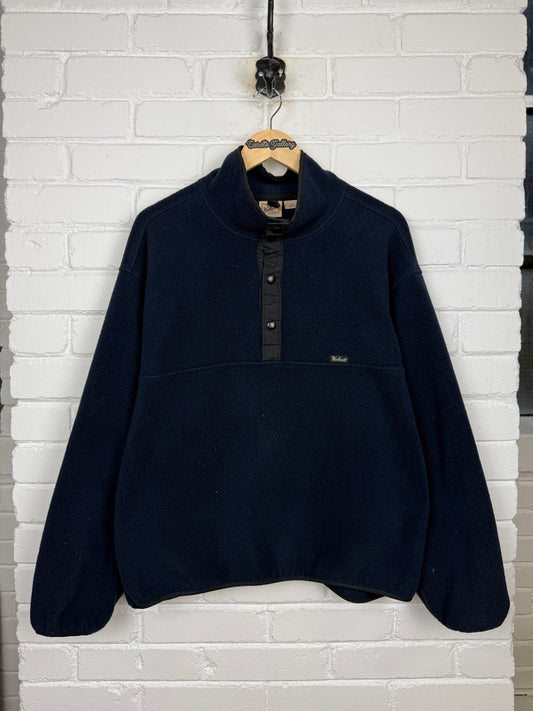 Vintage 90s Woolrich Polartec Snap Tee Pullover Fleece Sweater Size XL Made USA