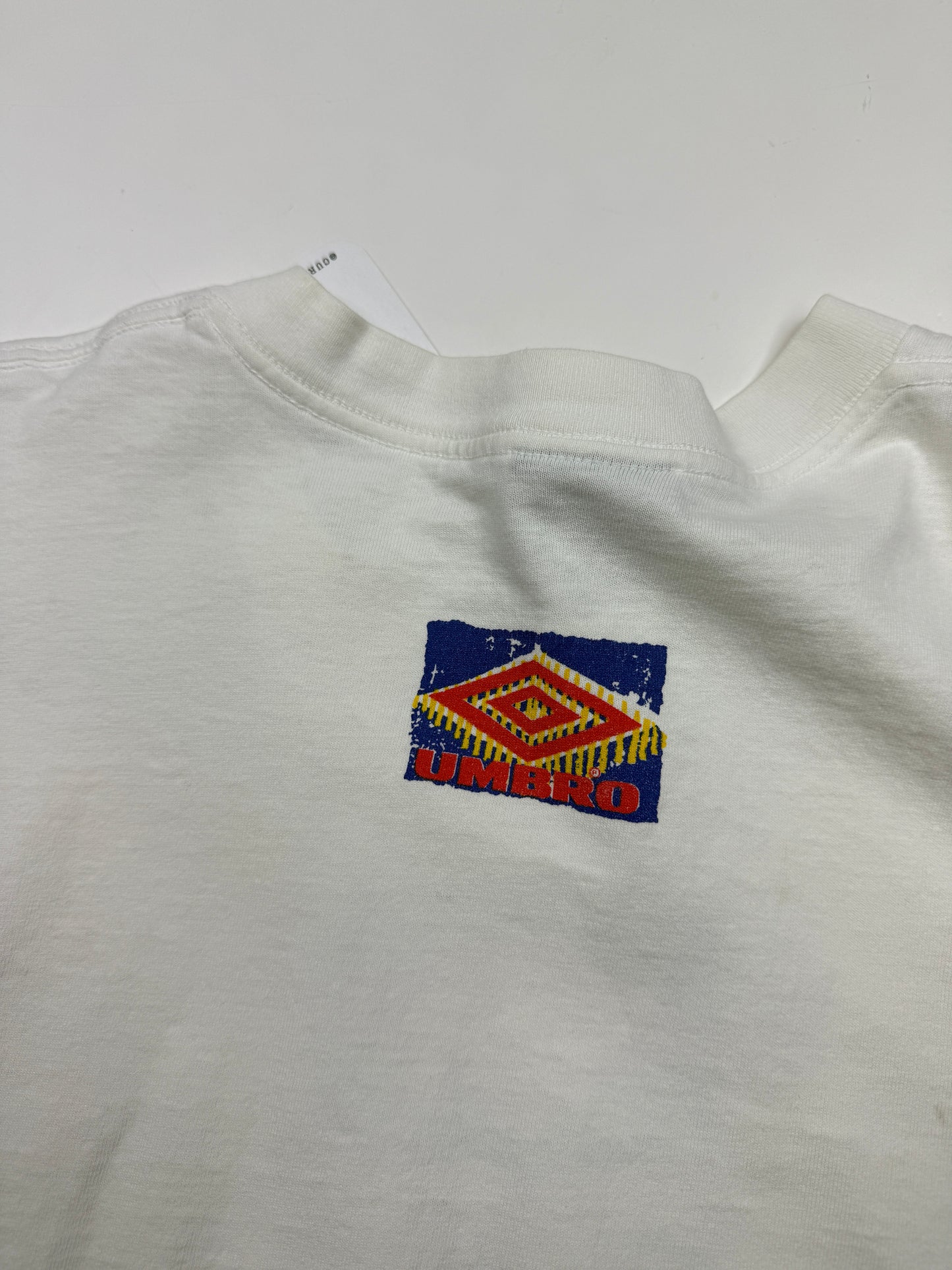 Vintage 90s Umbro Logo Graphic Soccer T Shirt Size L