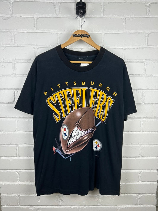 Vintage 1994 Pittsburgh Steelers NFL Football Big Graphic T Shirt Size XL 90s