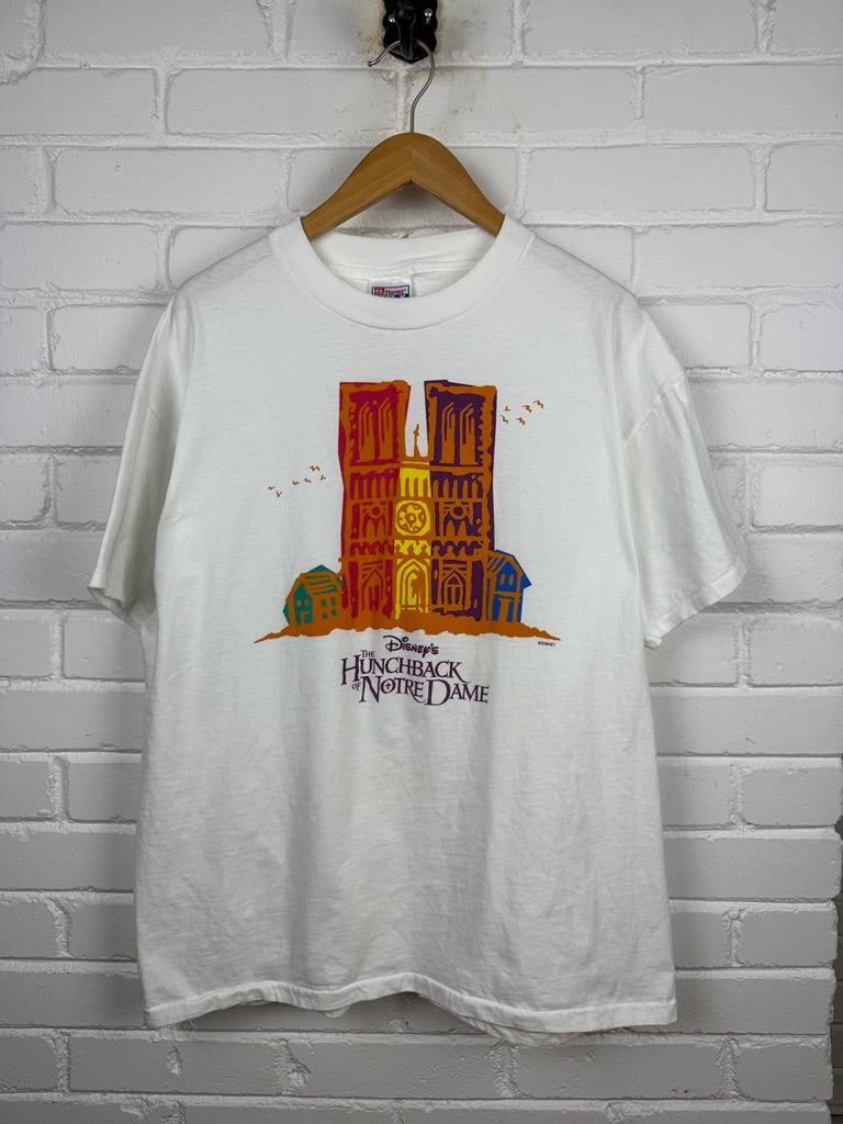 Vintage 1998 Hunchback Of Notre Dame Title Hit Movie Promo T Shirt Size XL
