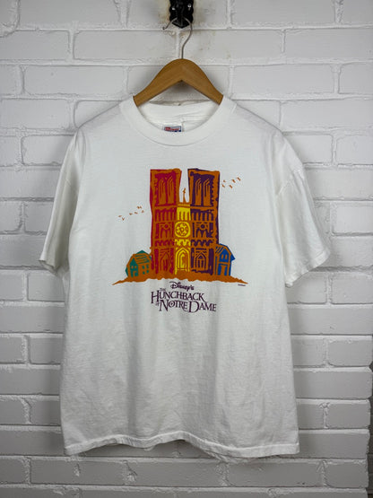 Vintage 1998 Hunchback Of Notre Dame Title Hit Movie Promo T Shirt Size XL