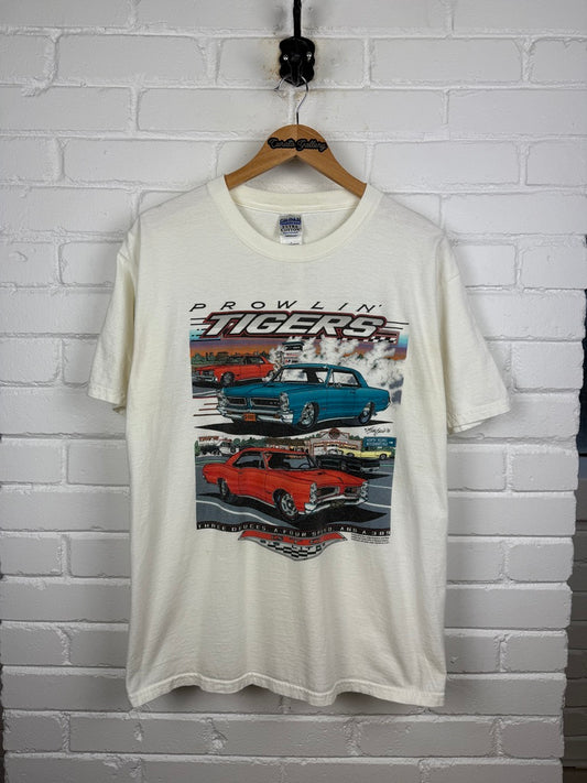 Vintage 1996 Prowlin Tigers Pontiac GTO Classic Car Muscle Racing T Shirt Size L 90s