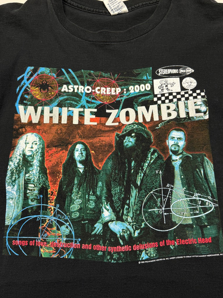 Vintage 1995 White Zombie Astro Creep 2000 Tour Metal Band Music T Shirt Size XL 90s