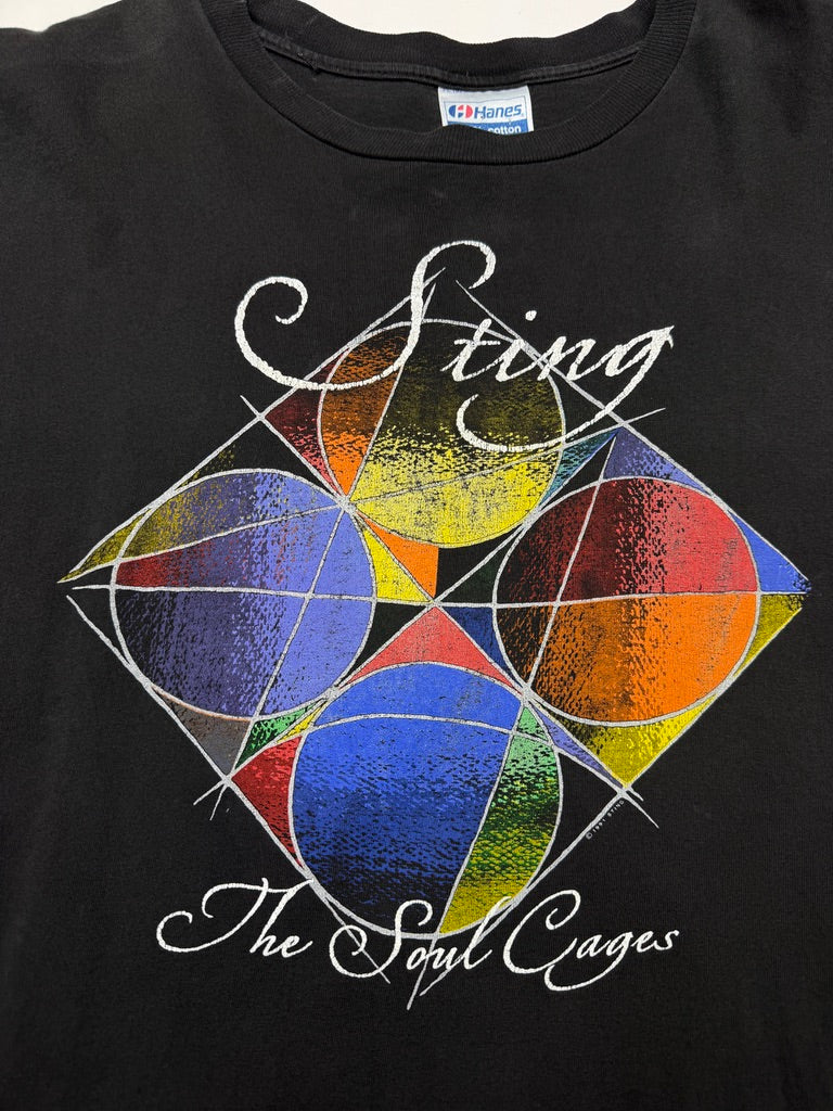 Vintage 1991 Sting The Soul Cages Tour Band Music T Shirt Size XL 90s