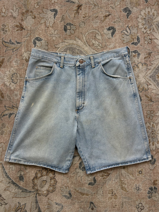 Vintage Wrangler Hero Light Wash Jean Jort Shorts Size 35W