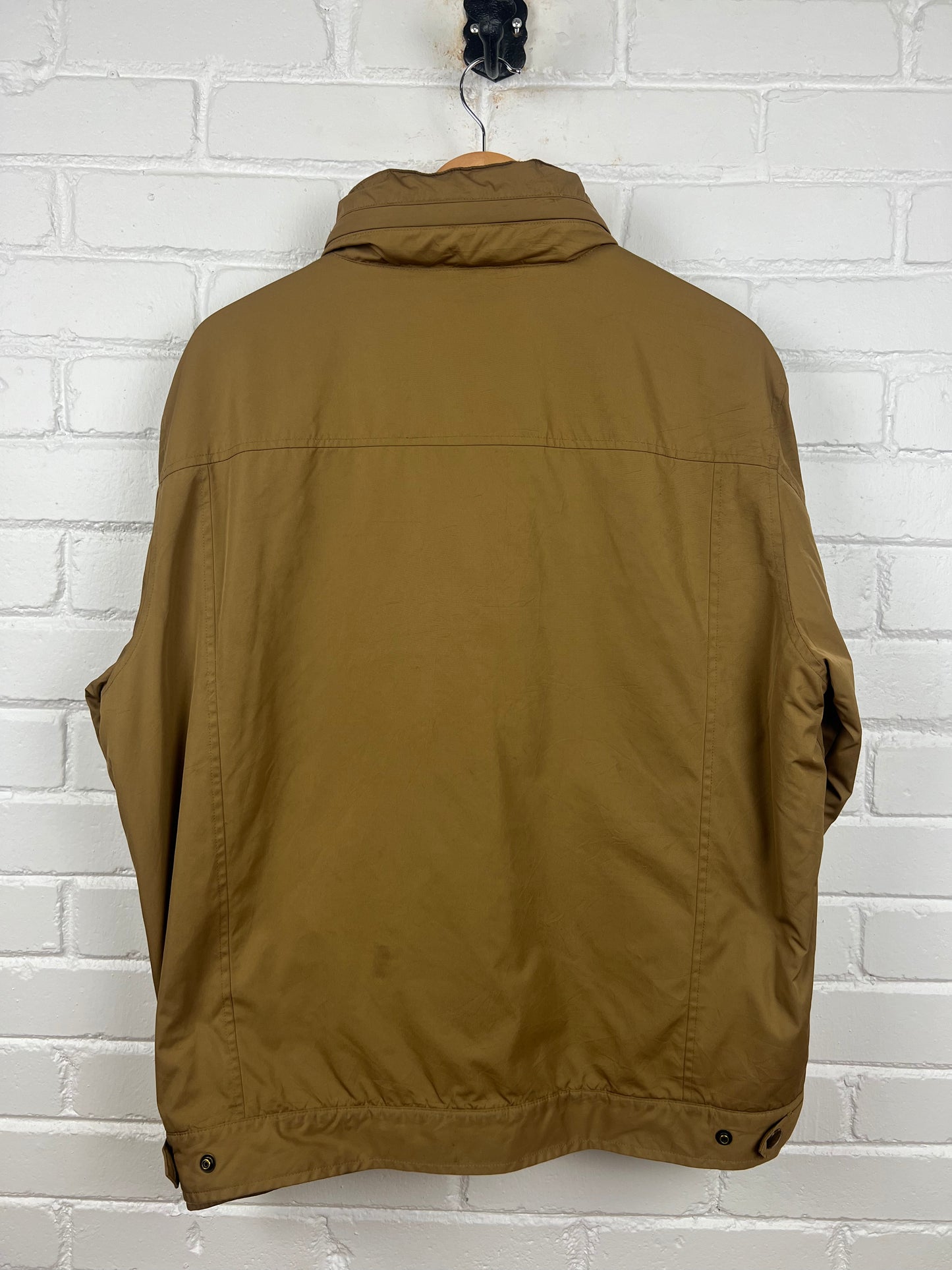 Vintage Fleece Lined Insulated Embroidered Pony Harrington Jacket Size L Earth Tones