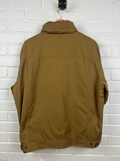 Vintage Fleece Lined Insulated Embroidered Pony Harrington Jacket Size L Earth Tones