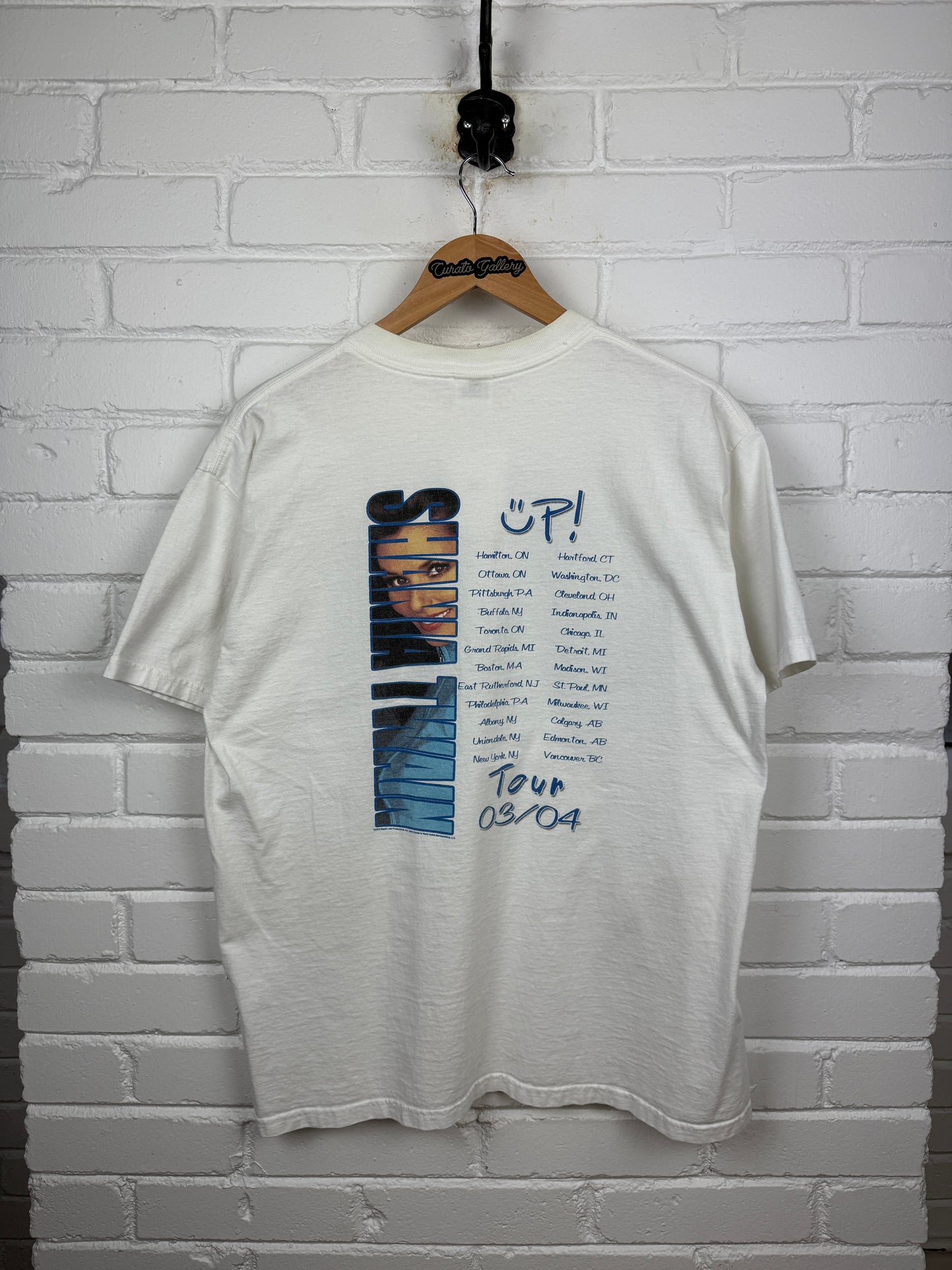 Vintage Y2K 2003 Shania Twain Up Tour Country Music T Shirt Size L