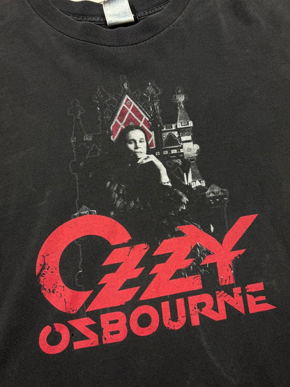 Vintage Ozzy Osbourne Prince Of Darkness Throne Metal Music Band T Shirt Size XL