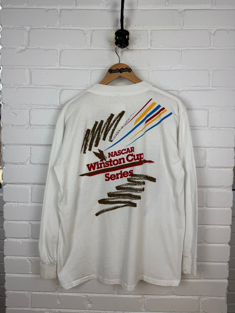 Vintage 1992 NACAR Winston Cup Series Racing Pop Art Long Sleeve T Shirt Size XL 90s