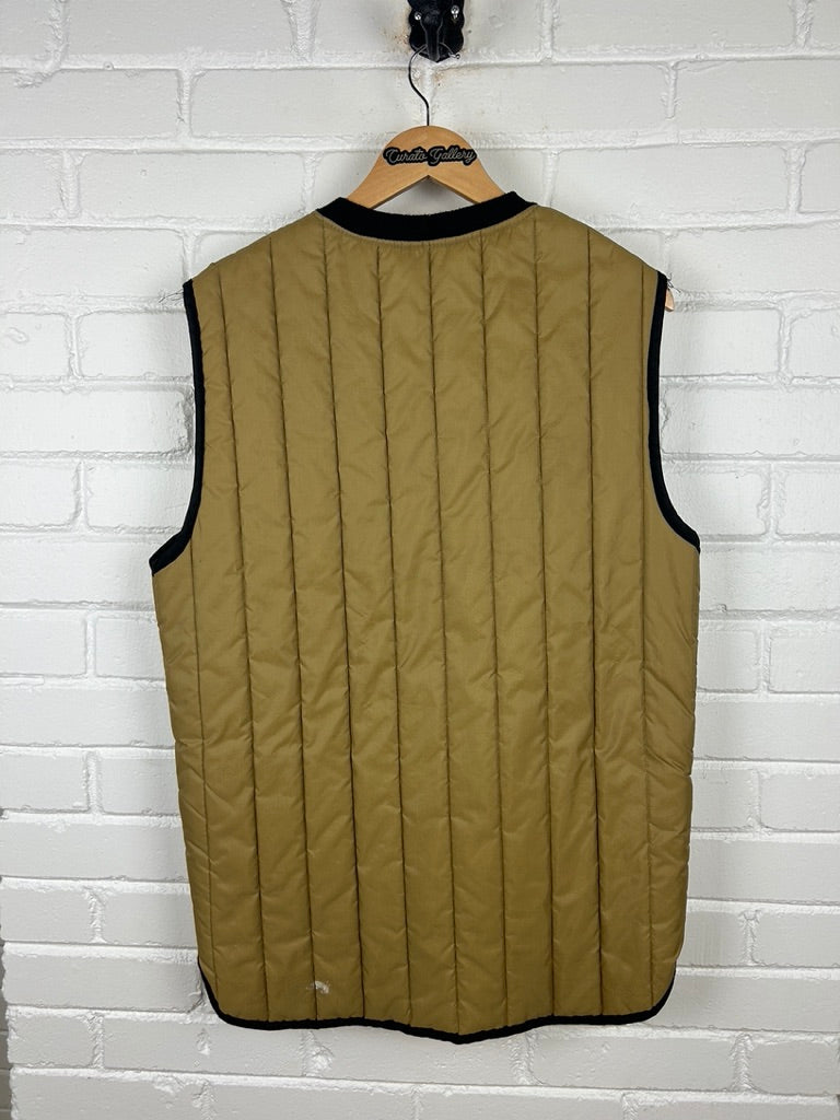 Vintage 80s/90s Insulated Vest Mocha Caramel Size L