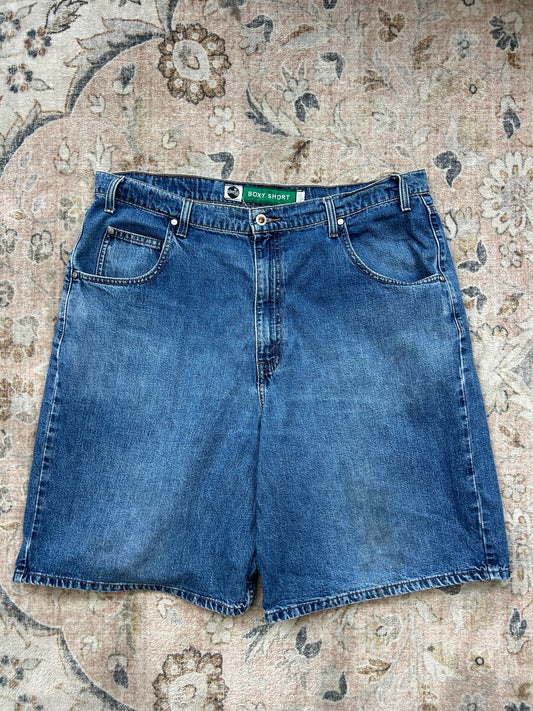 Vintage90s Levis Silver Tabs Boxy Shorts Dark Stone Wash Size 39W