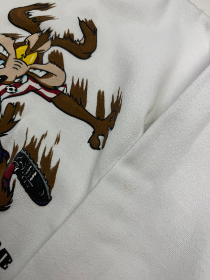 Vintage 1994 Looney Tunes Wile E Coyote Acme Extreme Soccer Sweatshirt Size S 90s