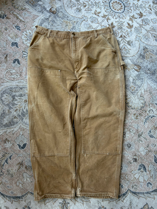 Vintage 90s Carhartt Canvas Work-Wear Double Knee Dungaree Fit Pants Size 40W