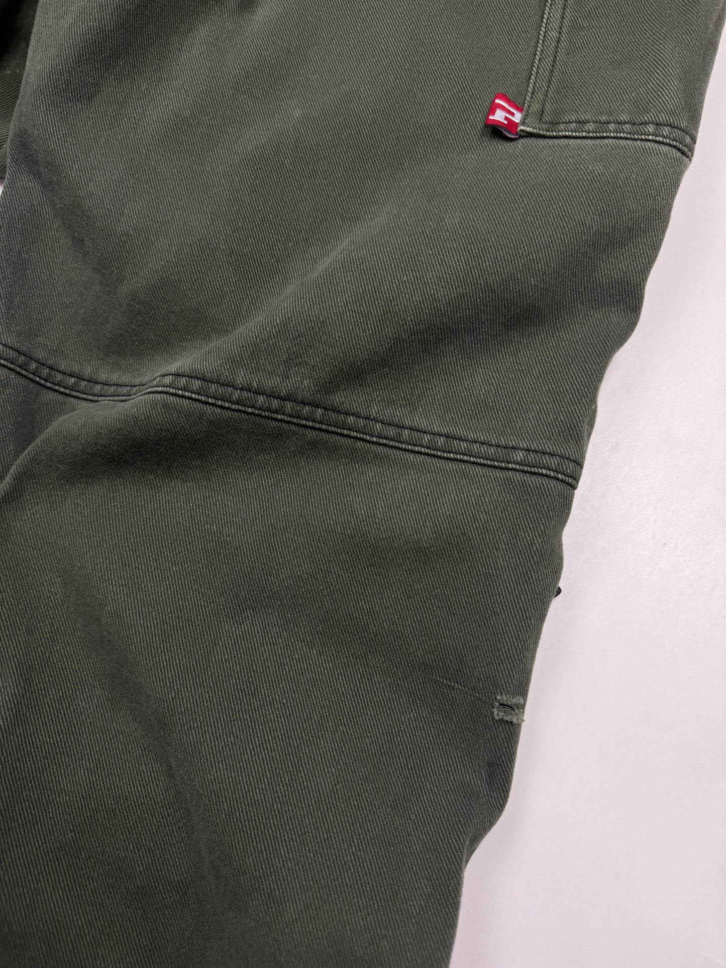 Vintage Y2K Plugg Double Knee Utility Pocket Baggy Carpenter Style Denim Pants Size 37W