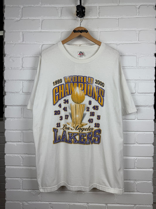 Vintage 1999/2000's LA Lakers World Champs Can You Dig It Kobe Shaq NBA T Shirt Size XXL