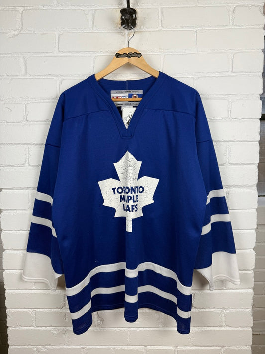 Vintage Toronto Maple Leafs NHL CCM Hockey Jersey Size L Blue