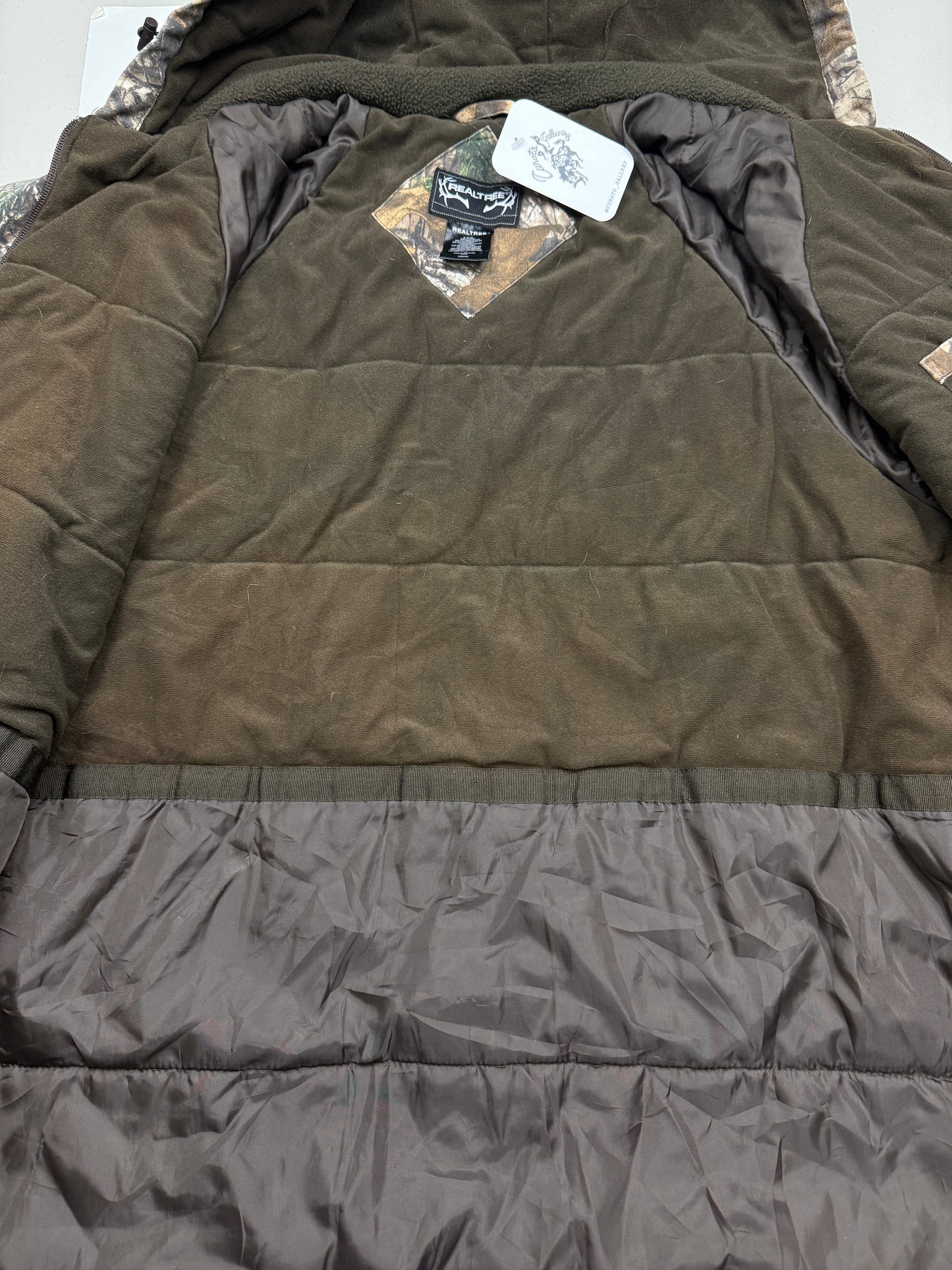 Real Tree XTRA Camo Embroidered Spell Out Insulated Hooded Jacket Size XL