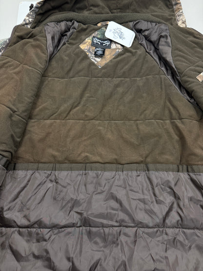 Real Tree XTRA Camo Embroidered Spell Out Insulated Hooded Jacket Size XL
