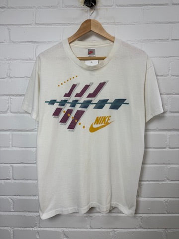 Vintage 80s/90s Nike Graphic Spell Out T Shirt Size L White