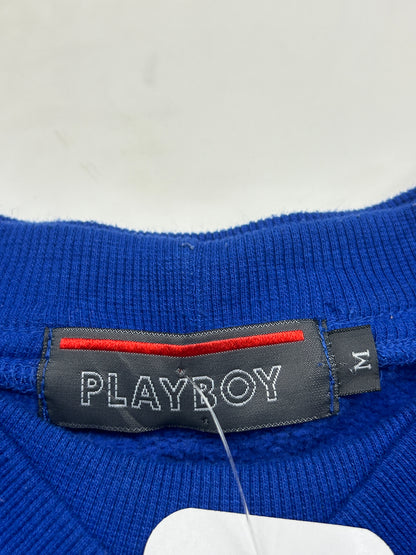 Vintage 80s/90s Playboy Embroidered Bunny Spell Out Crew Neck Sweatshirt Size M