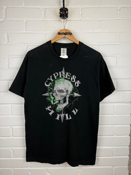 Vintage 90s Cypress Hill Weed Skull Band Latino Rap T Shirt Size L