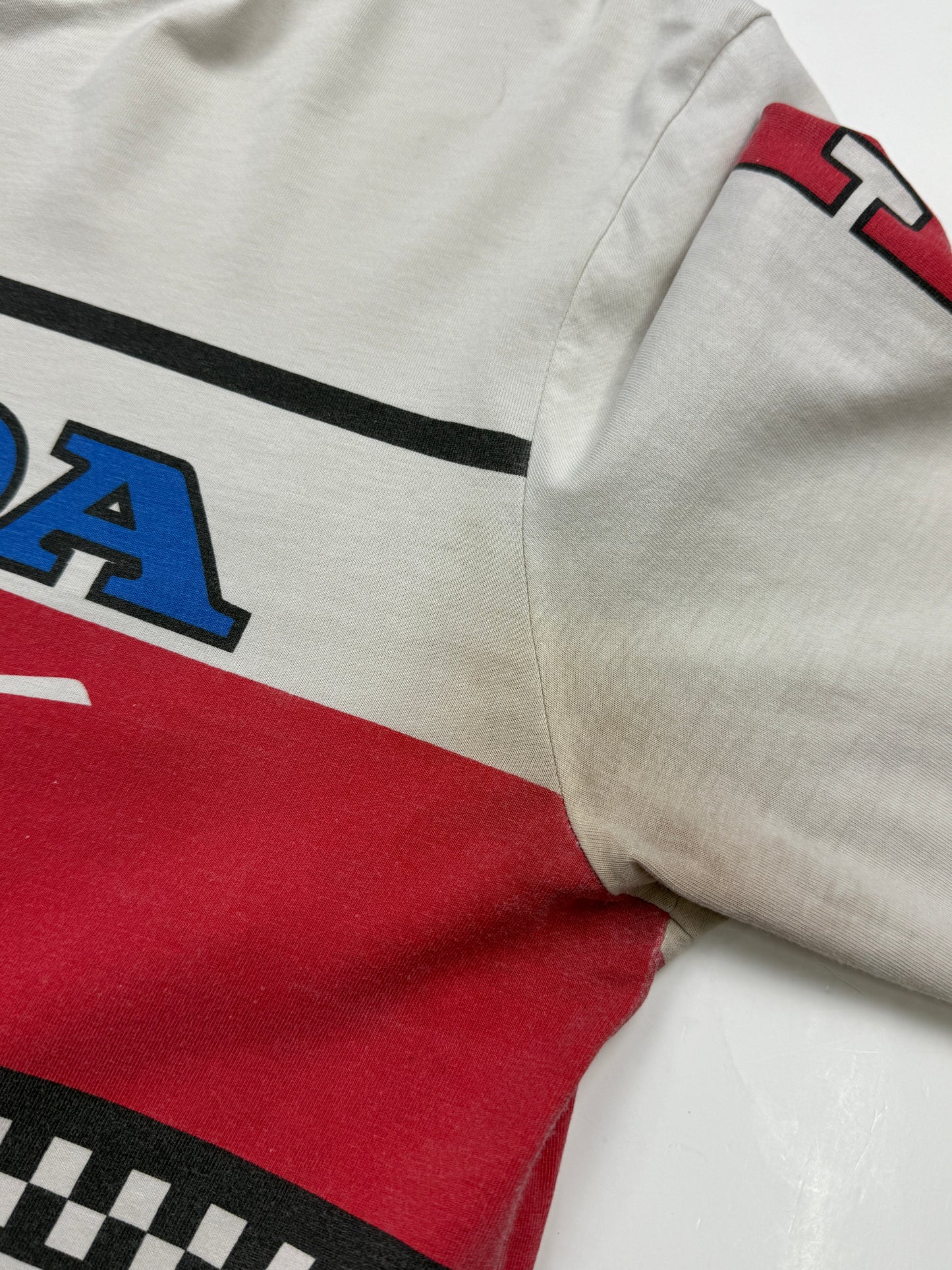 Vintage 90s Honda Racing 500 Flags Sleeve Spell Out Long Sleeve T Shirt Size L
