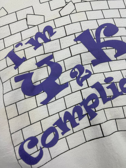 Vintage Im Y2K Compliant Puff Print Graphic Crewneck Sweatshirt Size XL