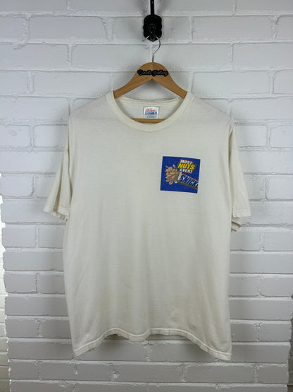 Vintage Snickers Chocolate Bar Most Nuts Ever Snack T Shirt Size XL