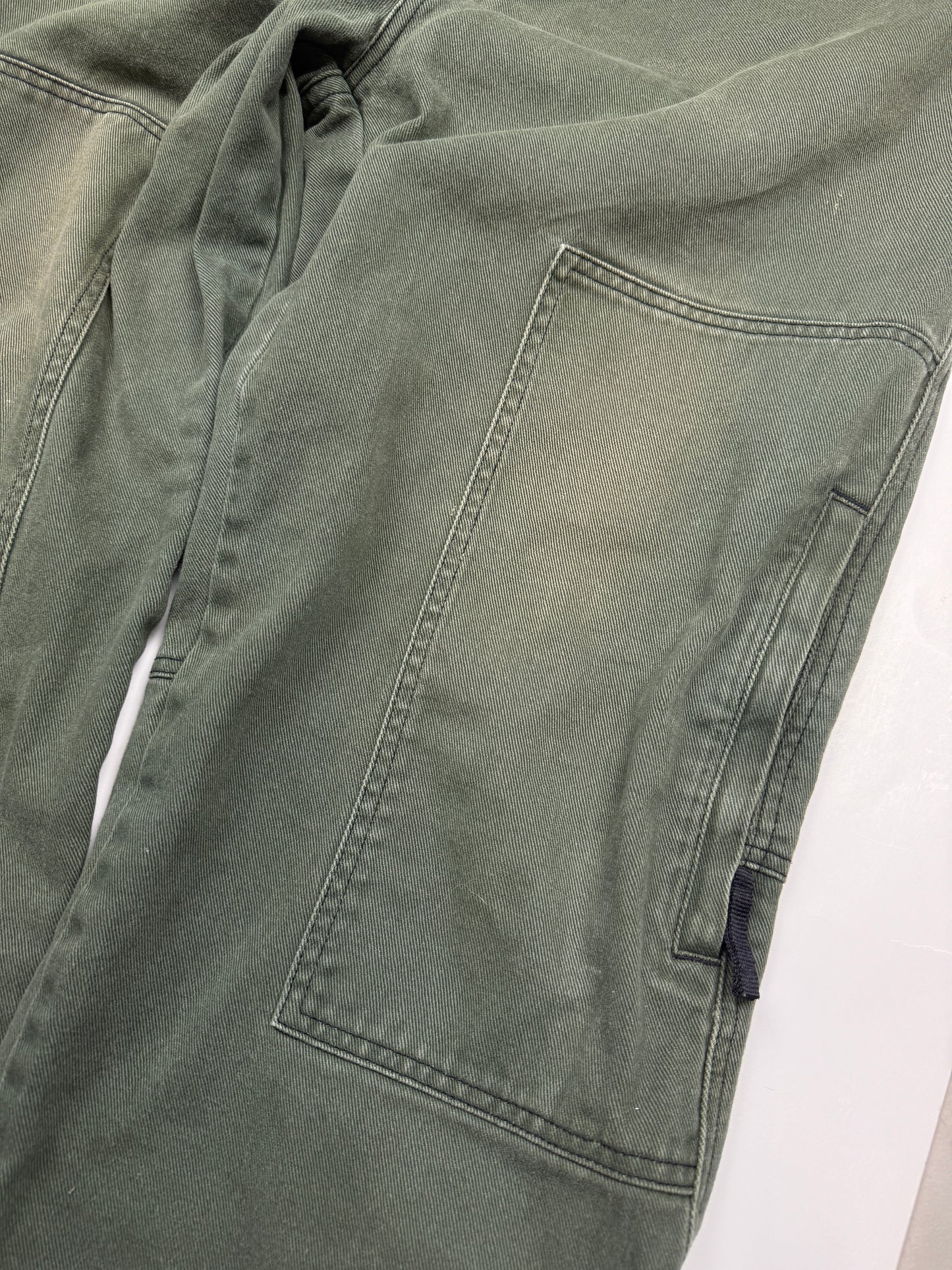 Vintage Y2K Plugg Double Knee Utility Pocket Baggy Carpenter Style Denim Pants Size 37W