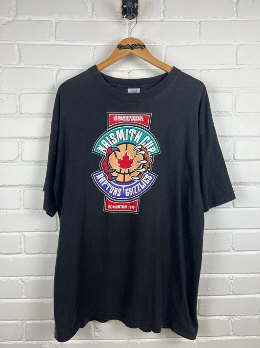 Vintage 1999 Raptors Vs Grizzlies Naismith Cup Superhoops NBA Basketball T Shirt Size XL 90s