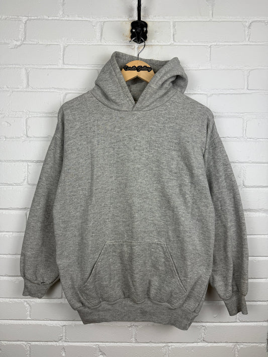 Vintage 80s Wear Guard Thermal Lined Blank Heather Gray Hooded Sweatshirt Size L