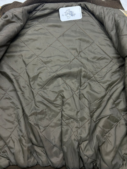 Vintage 90s Duxbak Real Tree Camo Quilted Lined Insulated Hooded Bomber Jacket Size XL